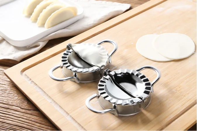 

Stainless Steel Dumpling Maker - Manual Kitchen Tool for Making Round Dumpling Wrappers and Dumplings Kitchen Gadgets