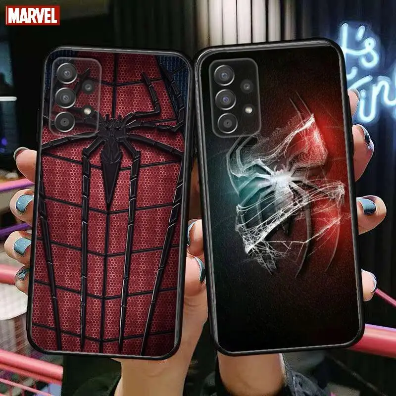 

Marvel Spiderman Phone Case Hull For Samsung Galaxy A70 A50 A51 A71 A52 A40 A30 A31 A90 A20E 5G a20s Black Shell Art Cell Cove