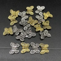 4pcs silver plated spacer beads charm butterfly animal beads fit bracelet necklace diy
