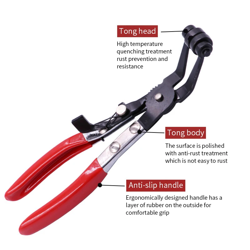 

Зажимные плоскогубцы для шланга, инструмент для удаления водопроводной трубы для топлива, зажимы, более толстая ручка, повышенная прочность, комфорт