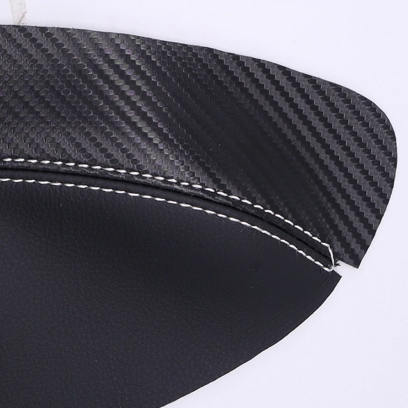 4pcs Soft Leather Door Armrest Cover For Honda Civic 10th Gen 2016 2017 Panels Trim Black with Carbon Texture Splice - купить по