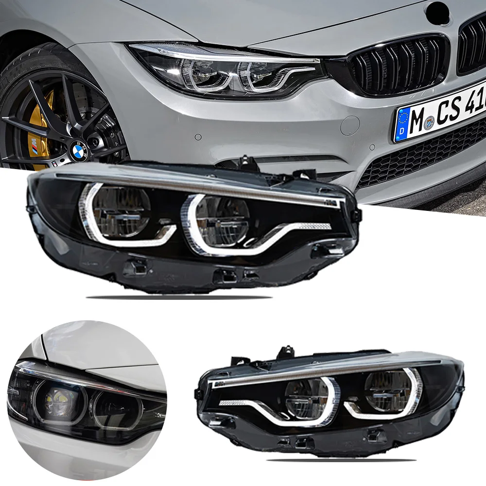 Faros LED para BMW F32 2012-2019 F36 F80 F82, lámpara de cabeza M4 para coche, lente de proyector de señal DRL, accesorios para coche