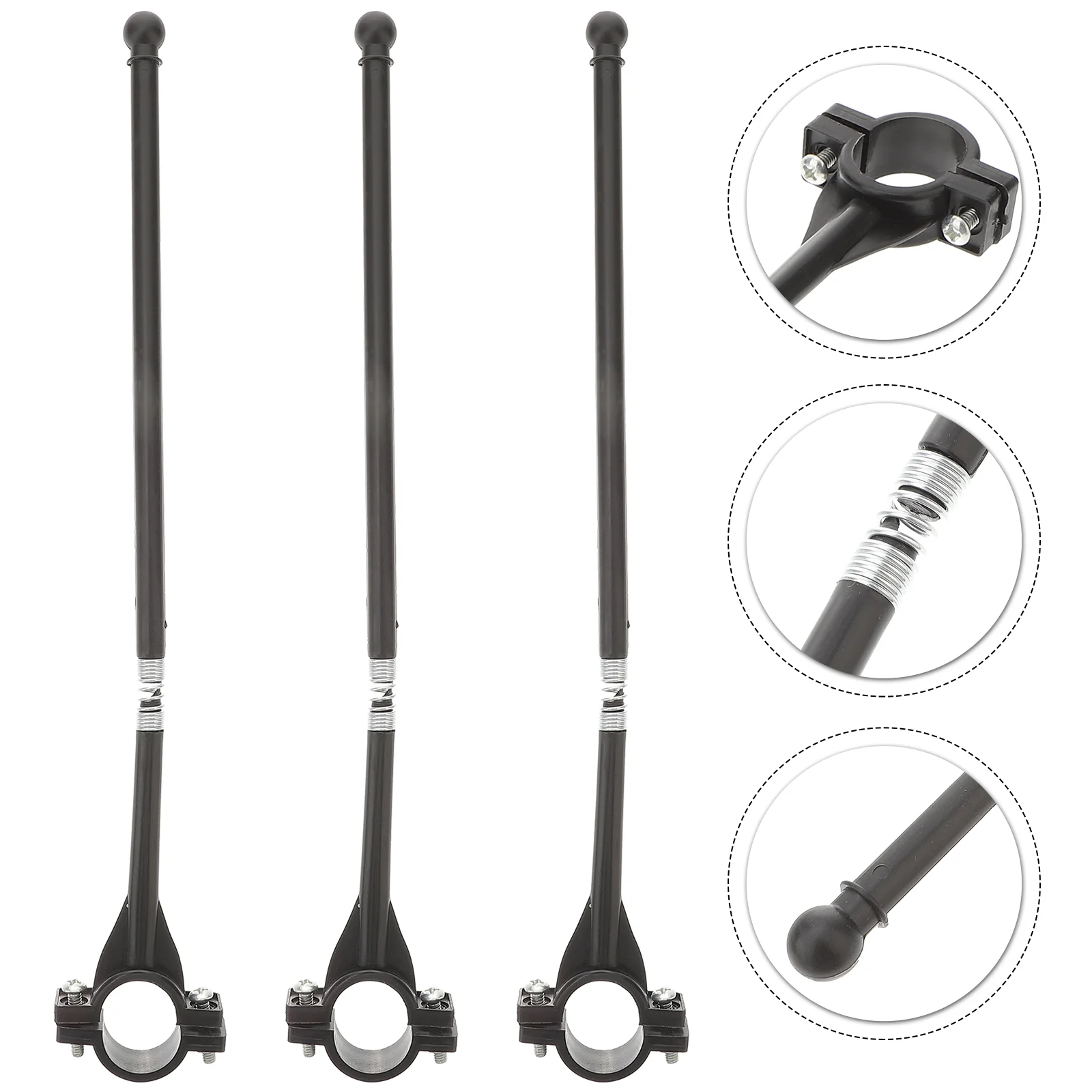 

6 Pcs Motorcycle Flagpole Mounts Bike Flagpole for Safety Flag Holders for Outside Cycling Handlebar Flagpole