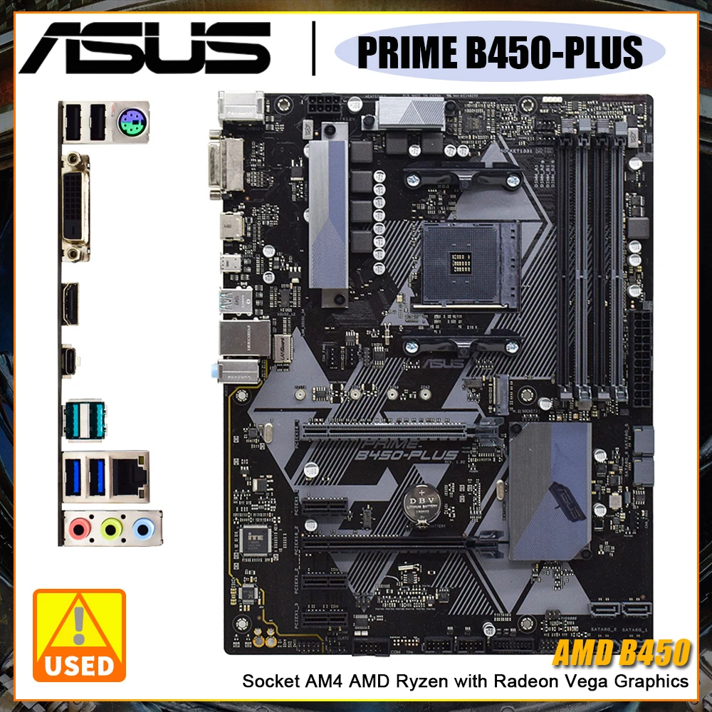 

Socket AM4 motherboard ASUS PRIME B450-PLUS supports dual-channel DDR4 3200(OC) 3000(OC) 2666 2133 MHz memory for Ryzen 5 5600