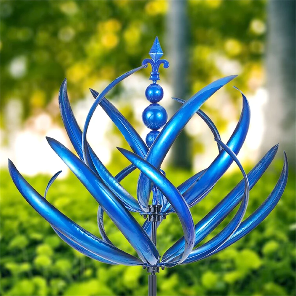 

Вращающийся Спиннер Harlow из кованого железа, садовая стойка, наружное украшение, металлические ветровые мельницы для наружной двери, Прямая ...