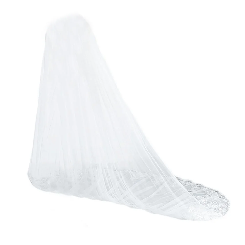 

1 шт. свадебная фата для невесты элегантная свадебная фата Романтическая свадебная фата (белая)