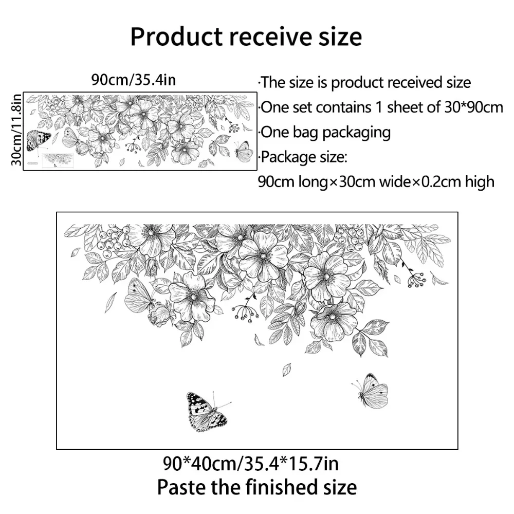 

MOONBIFFY наклейки на стену с растениями