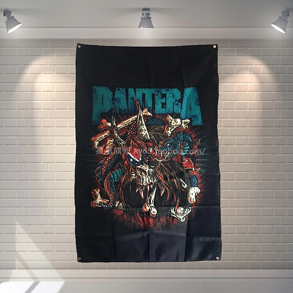 

PANTERA Music Band Banners Wall Flags Hanging Painting Tapestry Cloth Art Bar Cafe Hotel Theme Background Decoration