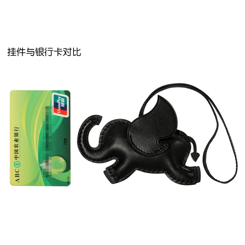 Dimy 2023 New Bunny Pendant Handmade Leather Bag Pendant Car Rearview Mirror Lamb Feather Pendant