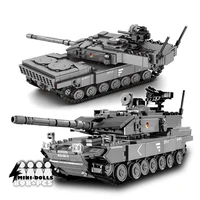 898pcs leopard 2a7 main battle tank building blocks ww2 world of tanks bricks set model construction toys for children boys gift