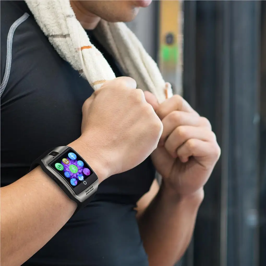 Высококачественные цифровые умные часы Q18 с камерой и поддержкой Bluetooth для