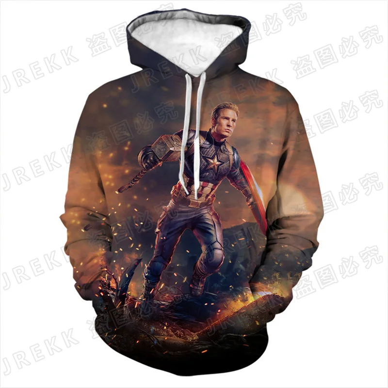 Толстовка с капюшоном для мужчин и женщин комиксы Marvel Капитан Америка Модный