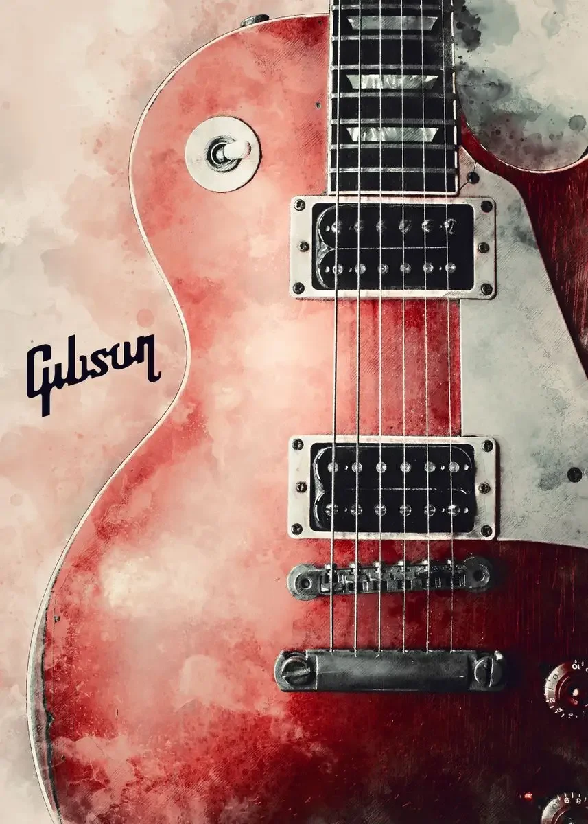 

Ретро-акварельный плакат с гитарой