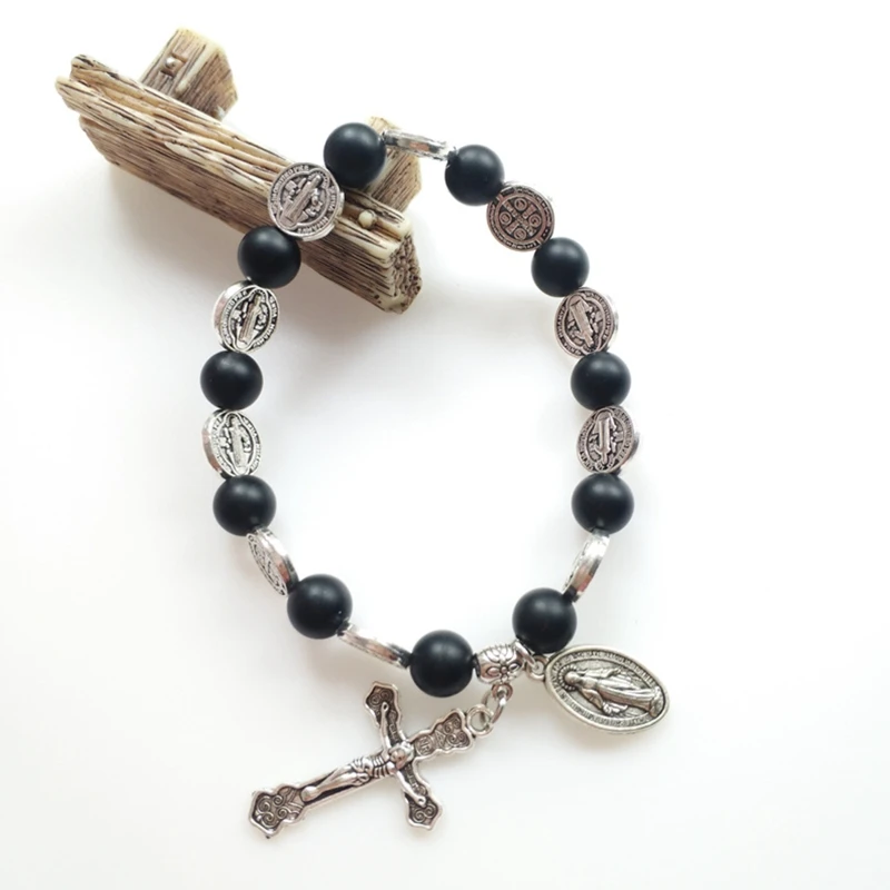 Женский браслет с бусинами эластичный T8DE |