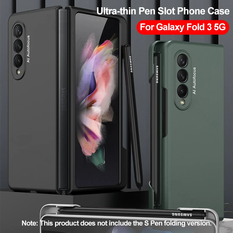 

Оригинальный ультратонкий чехол GKK для телефона Samsung Galaxy Z, Складывающийся чехол с рисунком из искусственной кожи без ручки, матовый пластиковый жесткий чехол для Samsung Z Fold 3