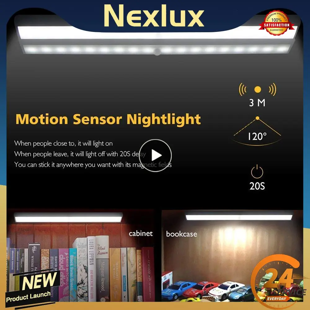 

Wireless Cabinet Light 10 LED Rechargeable Night Light USB Motion Sensor Closet Lamp Wireless Lamp For Kitchen Cabinet Lighting