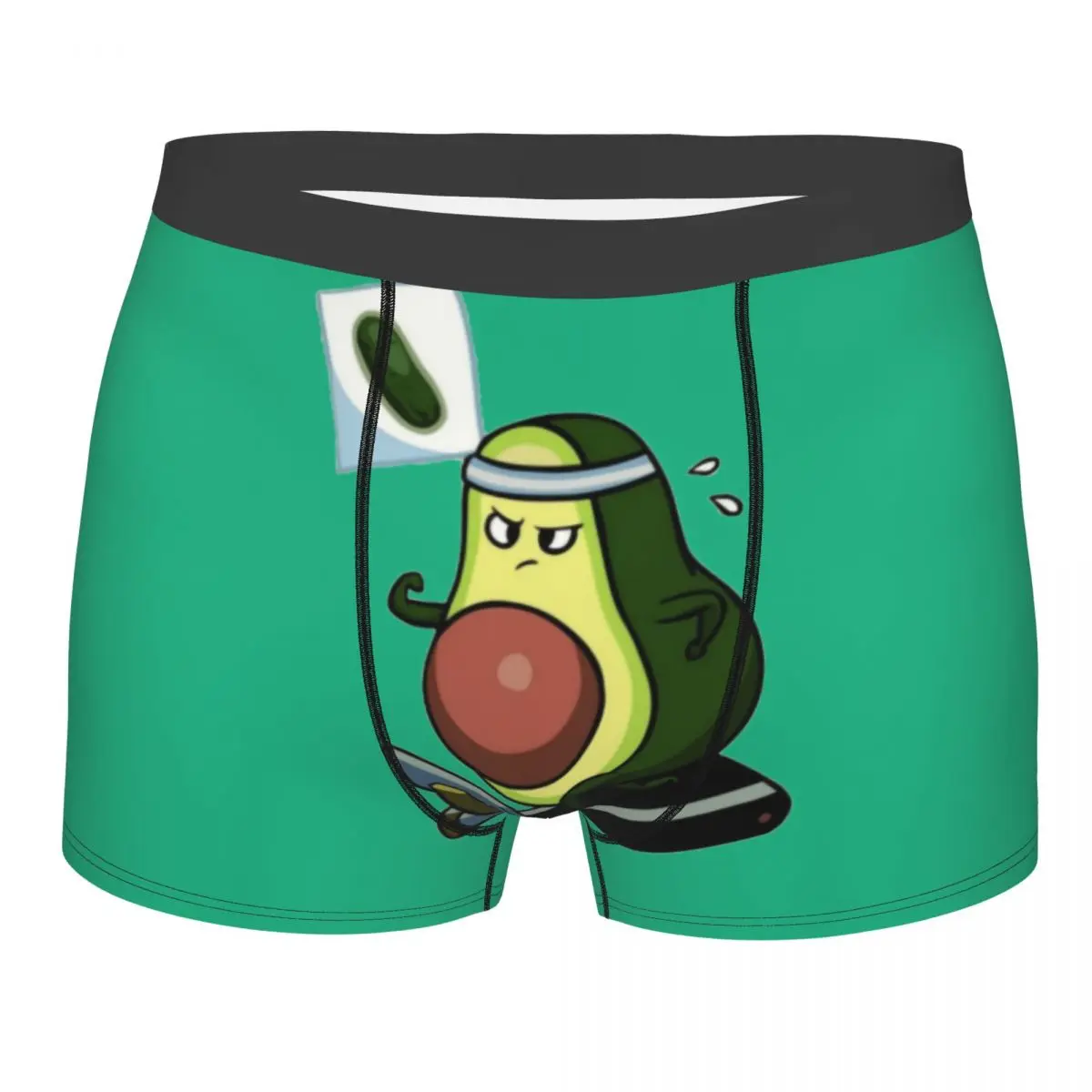 

Custom Abs In Progress Underwear Men Stretch Vegan Avocado Boxer Briefs