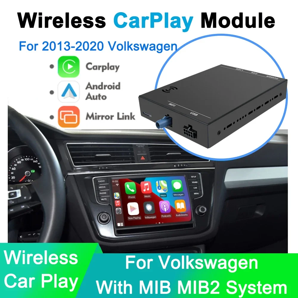 Беспроводной модуль Carplay Android Auto для VW Volkswagen MIB MIB2 Golf 7-полюсное зеркало Tiguan Lamando