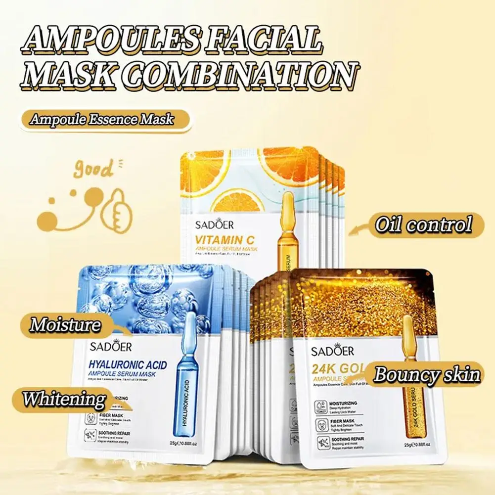 24-каратное золото витамин С маски для лица с гиалуроновой кислотой увлажняющая