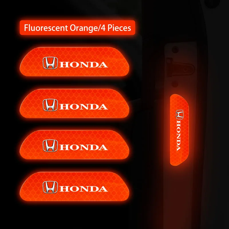 

4 шт. автомобильные наклейки, светоотражающая предупреждающая наклейка на открытие двери для Honda Civic Fit Jazz Accord Pilot CRV Odyssey Passport City HRV