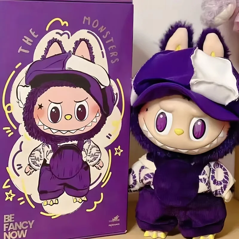 Новая копия 1:1 высокого качества Monster Labubuseries необычный фиолетовый Милан 38 см