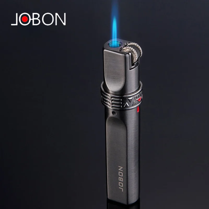 Jobon Windproof Lighter Inflatable Gas Direct Blast Creative Personality Grinding Wheel Old Style Cigar Butane Gas Lighter