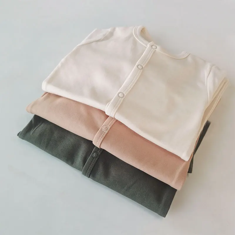 Baby Kids Cotton Jumpsuits Spring Long Sleeve Footed Rompers for Boys and Girls Autumn Newborn Infants One-piece Clothes | Детская