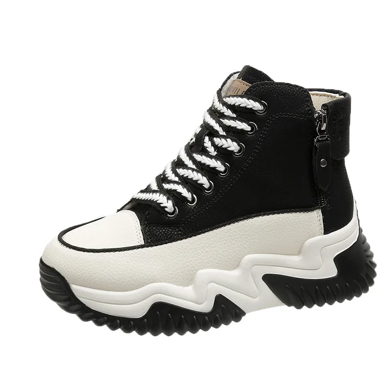 Женские кроссовки на танкетке парусиновая спортивная обувь с высоким берцем и