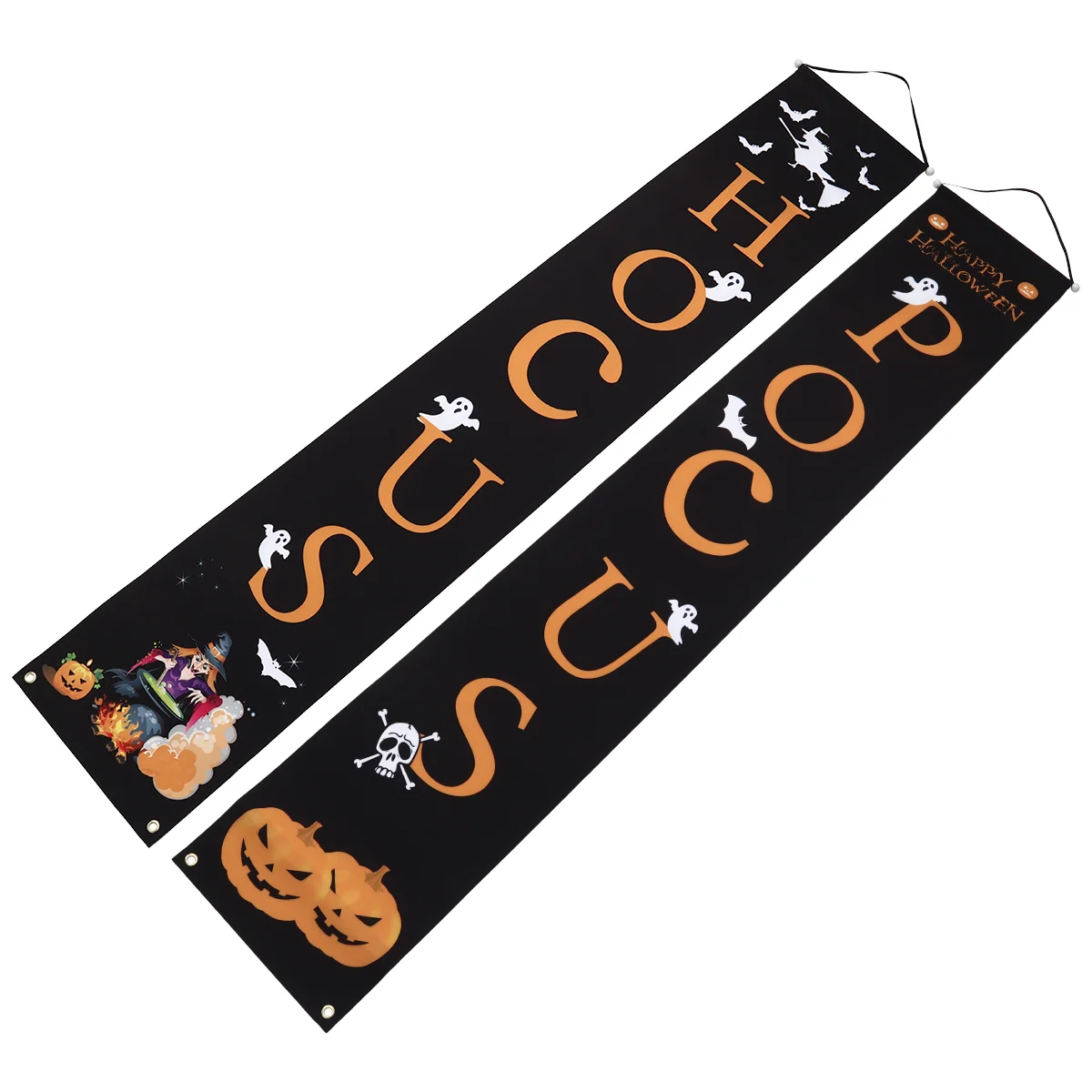 

Front Door Decor Halloween Decorations The Banner Couplet Oxford Cloth Flag Sign