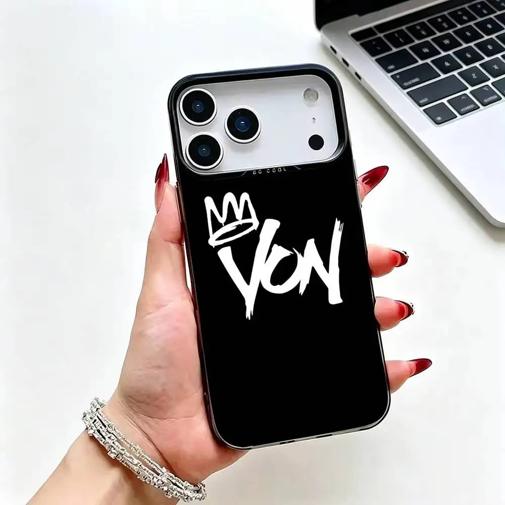 Фото Чехол для телефона R-Raper K-King V-Von для iPhone 17, 16, 15, 14, 13, 12, Plus, Pro Max, цветной серебристый чехол. №5