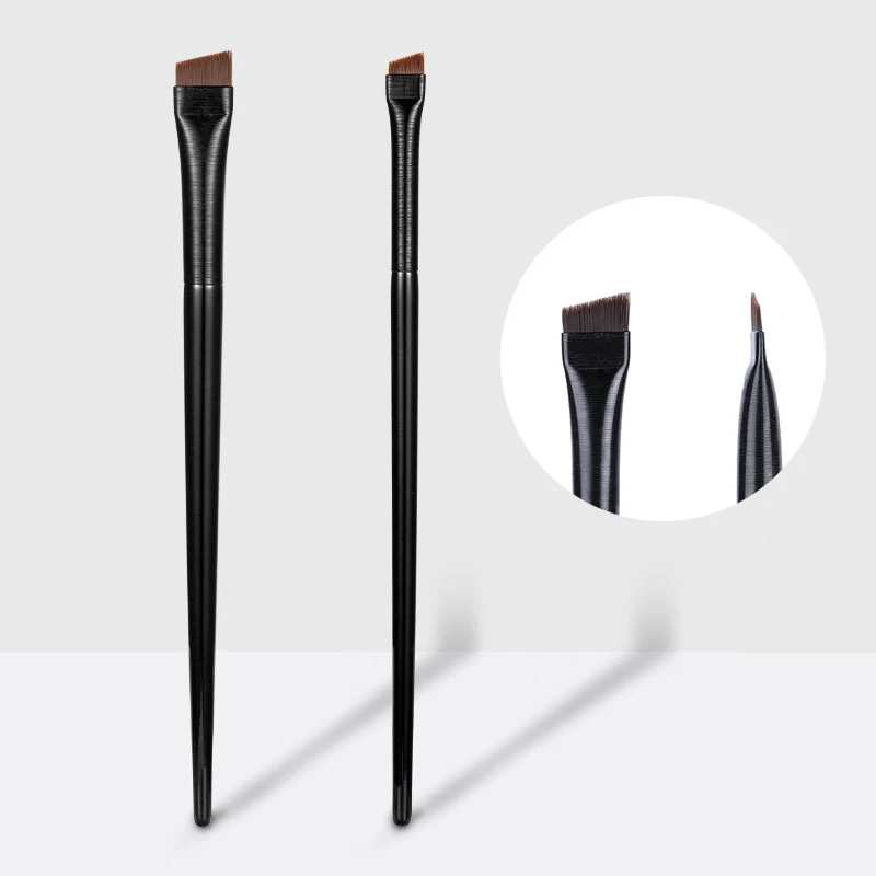 

1/2 шт. портативная Кисть для макияжа, Черная Подводка для глаз, щетки для бровей, профессиональные косметические инструменты для макияжа, ко...