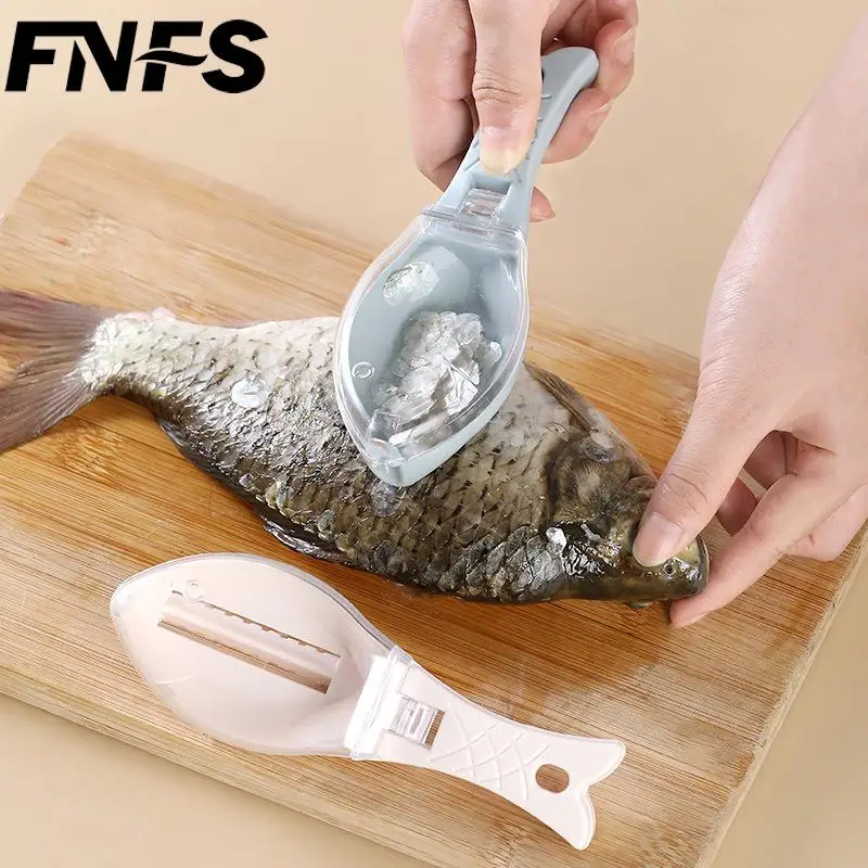 

1 шт. новые пластиковые рыбные чешуи Fnfs, скребок для рыбы, устройство для чистки чешуи, новинка 2022