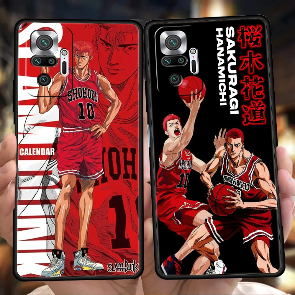 

Slum Dunk Phone Case for Xiaomi Redmi NOTE 12 Pro K40 K50 Gaming 8A 9T 9A 9C Note 8 8T 9 9S 10 11 Pro Plus Soft Shell Coque Bags