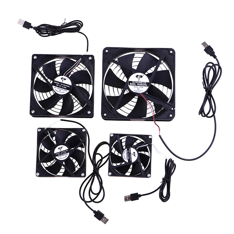 

Router fan DIY PC Cooler TV Box Wireless Cooling Silent Quiet DC 5V USB power USB with Protective net 8/9/12/14CM