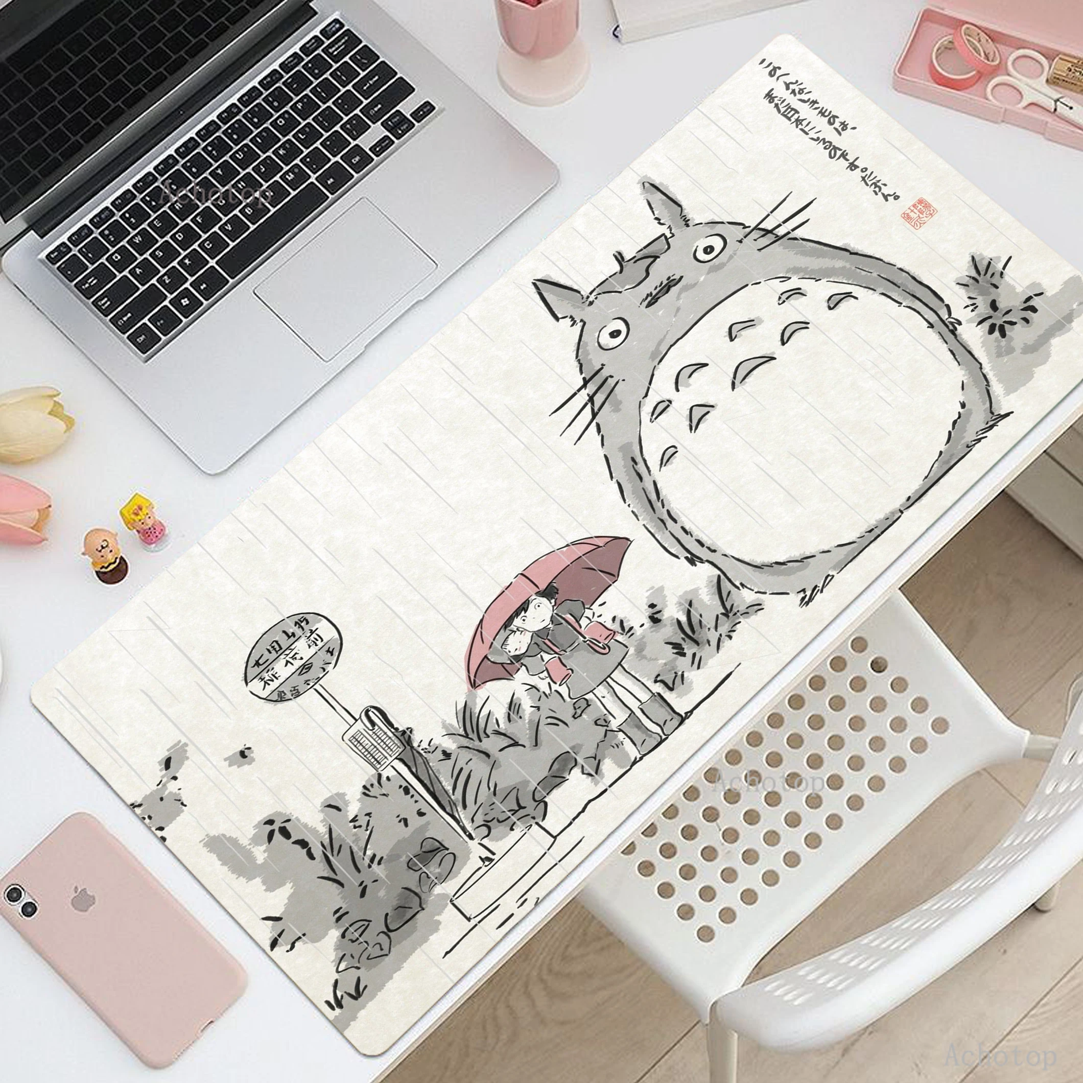 

Totoro Mouse Pad Computer Gamer Game Deskmat 900x400mm Table Carpet Keyboard Pads Gaming Accessories Mousepad Large Mouse Mat