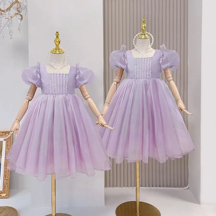 

New Girls Dress Children's Clothing Party Elegant Princess Tulle Baby Girls Kids Fashion Wedding Party Dresses