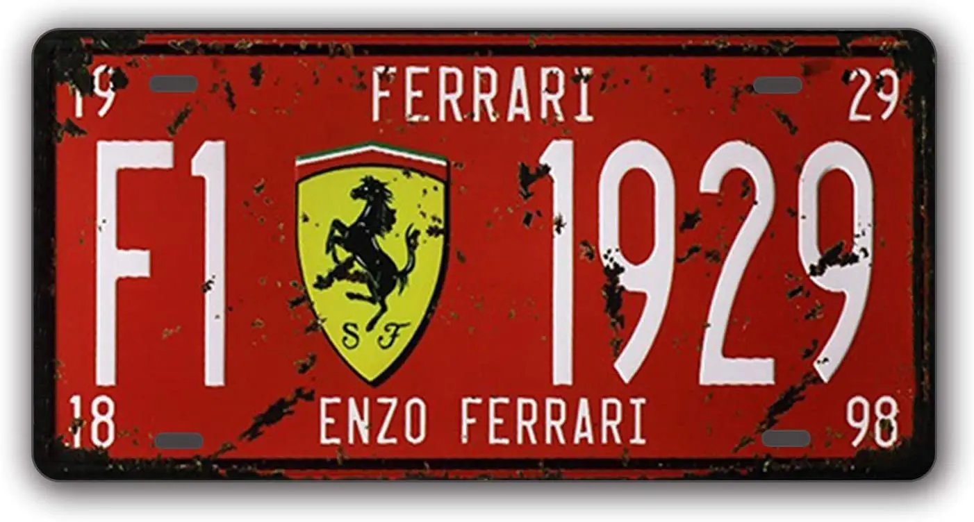 

Ylens Metal Tin Sign 6x12in car Plate enzo Ferrari Anjoes Bar Pub Cafe Home Decor Retro Poster Vintage Sign 30x15cm