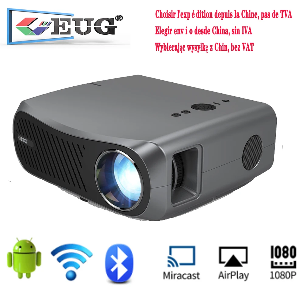 

Home Projector Video Led Full Hd 1080P Resolution Wireless Airplay Beamer Supports Watching 4K Resolution Movies Projector