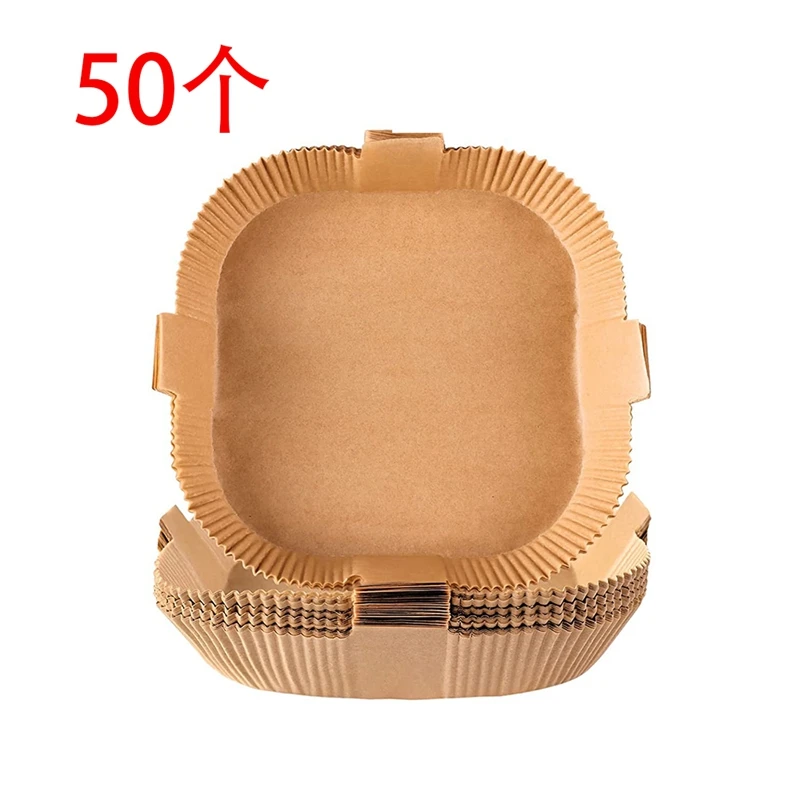 

HAEGER Air Fryer Disposable Paper Liners,50 Pcs 7.9Inch Square Non Stick Parchment Liners,Oil Resistant For Air Fryer Baskets