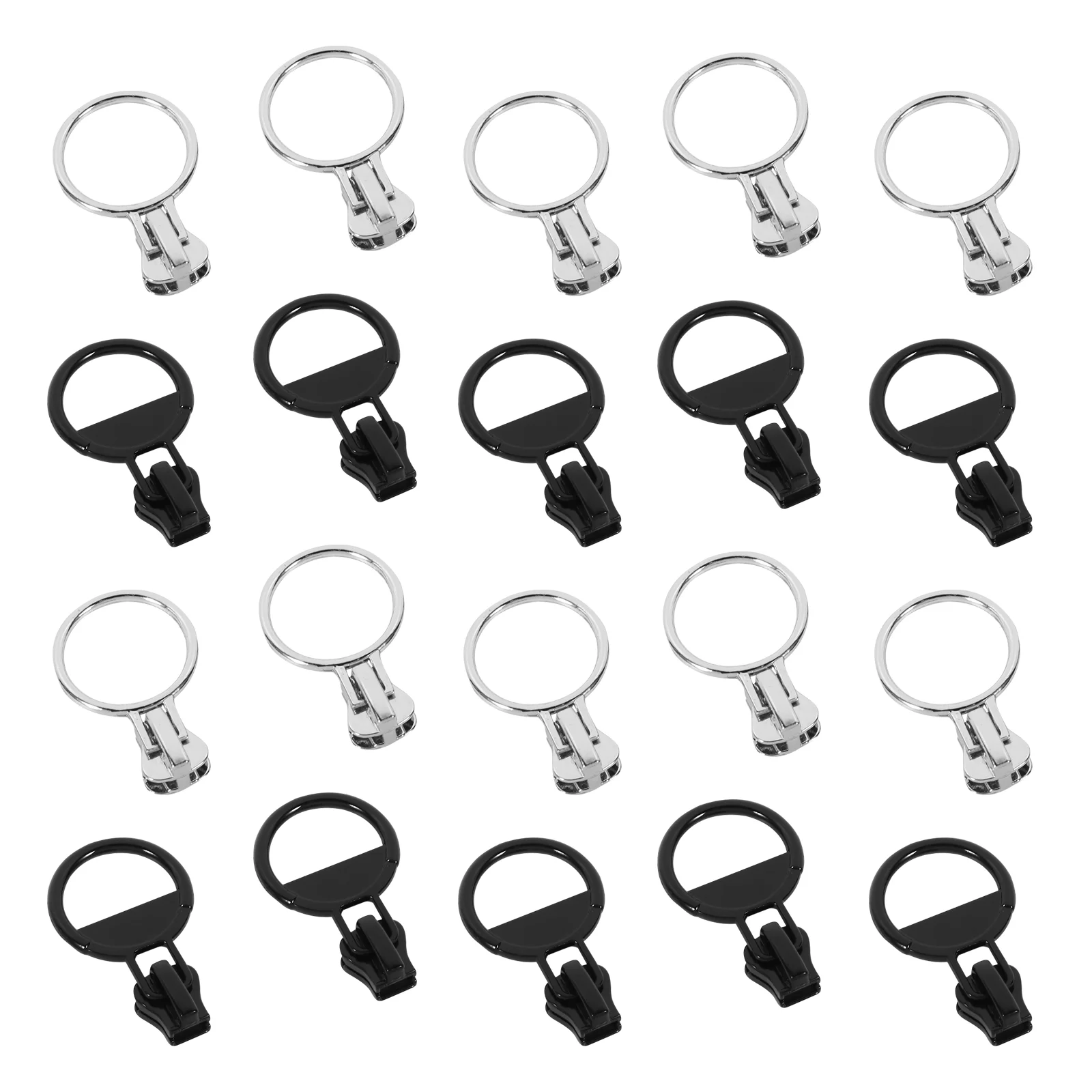 

20pcs Ring Zipper Tab Zipper Tab for Coats Shoes Backpack Luggage Suitcase