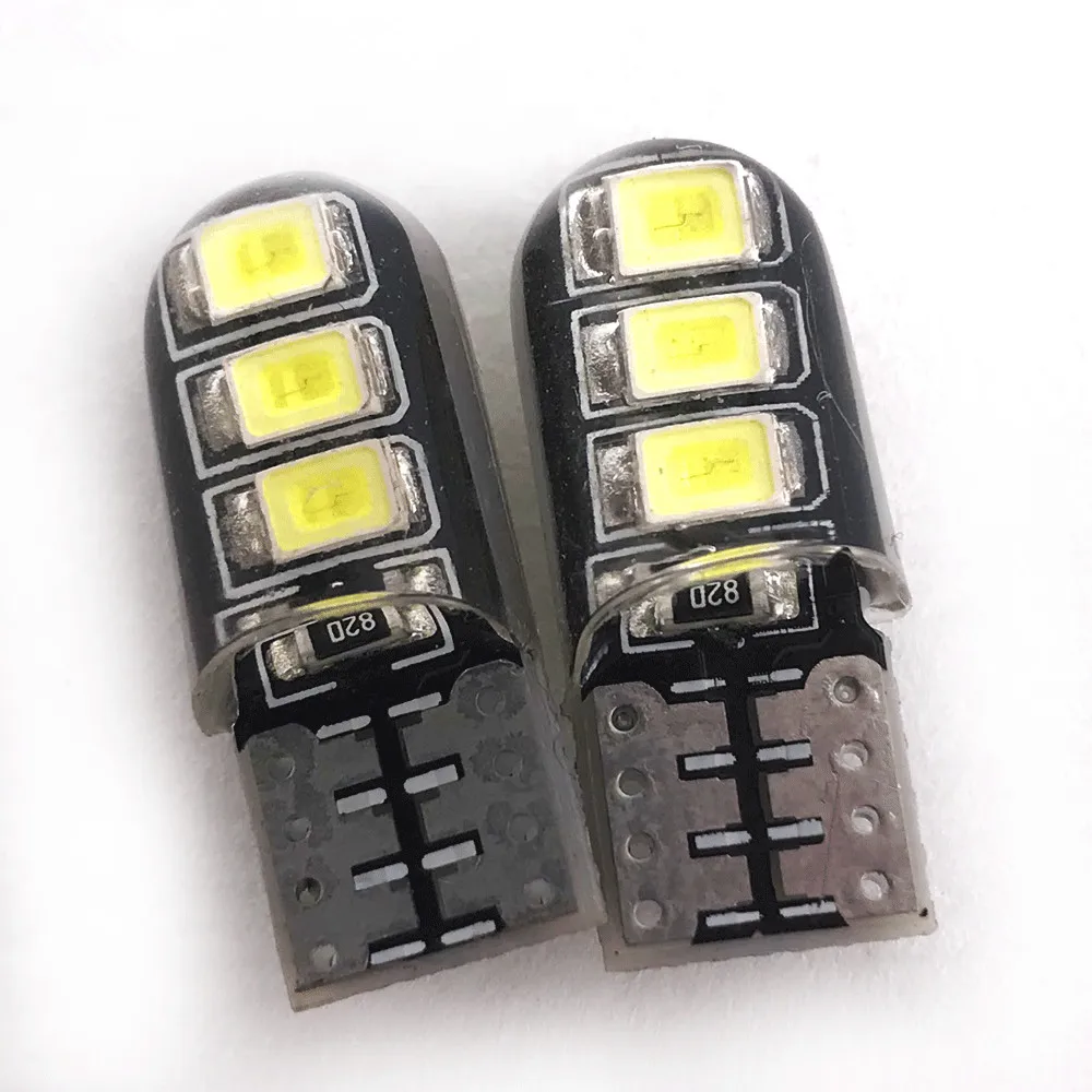 

20PCS T10 6 SMD 2835 LED Silica Gel Waterproof Wedge Light 194 WY5W Silicone Shell Car Reading W5W Dome Lamp Auto Parking Bulb