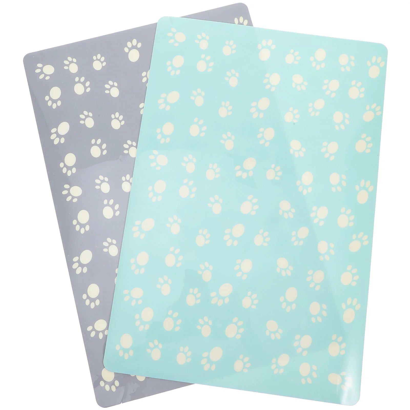 

2pcs Water Mat Dog Tray for Food and Water Food Pad Pet Food Mat Large Silicone Mat