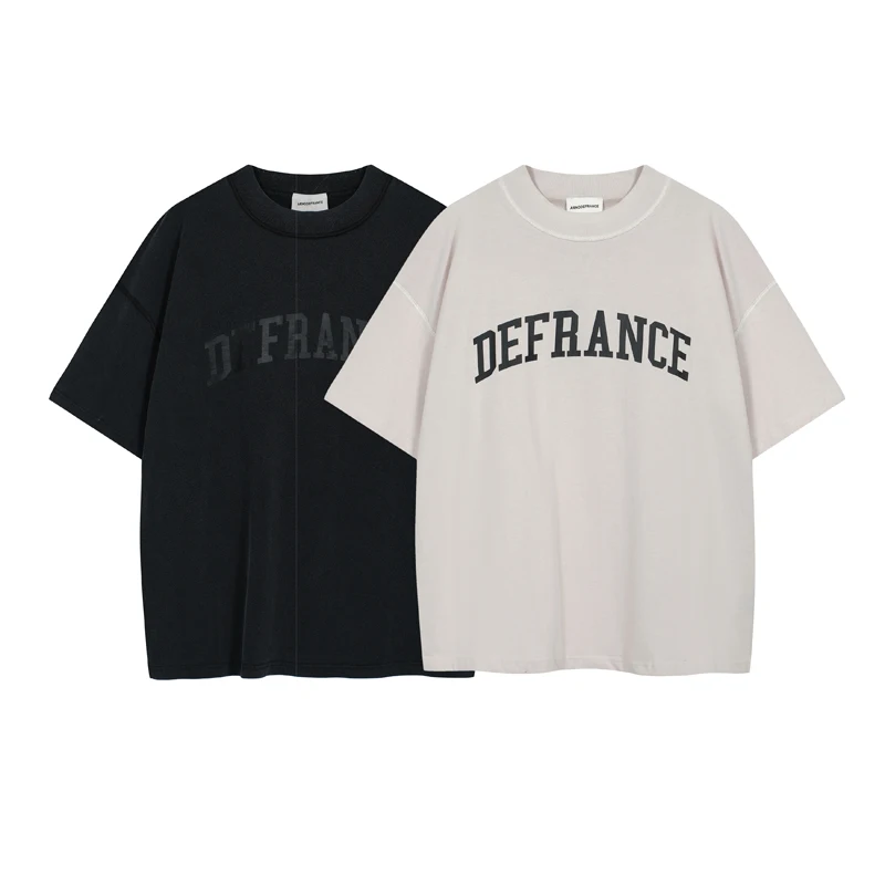 24SS американская ARNODEFRANCE ретро классический логотип с коротким рукавом летняя