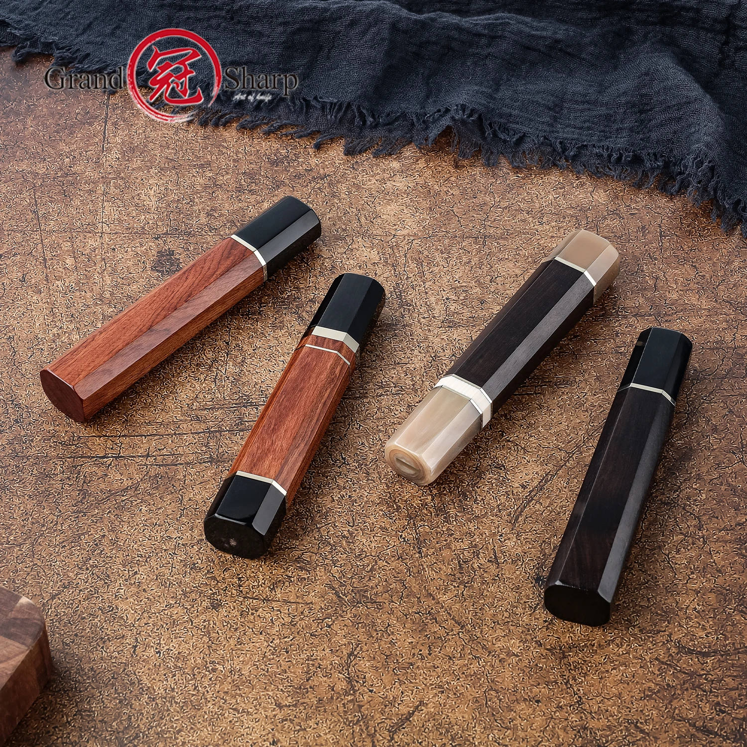 Grandsharp японский восьмиугольный материал из черного дерева и железа в пустыне