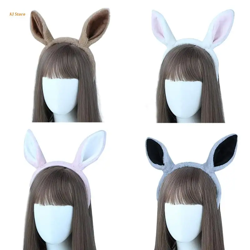 

Horse Ear Headband Animal Hair Hoop Plush Horse Ears Realistic Headband