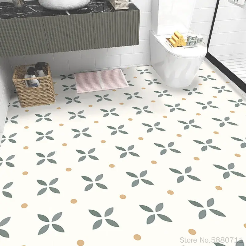 

Self-adhesive bathroom toilet floor waterproof kitchen stickers oil-proof floor tile toilet stickers non-slip wallpaper