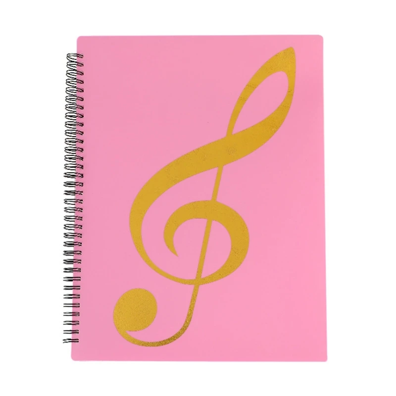 

Letter Size File Folder Spiral Binding Sheet Music Binder Folder 20 Sleeves Writable Pages for Student Teacher School 24BB