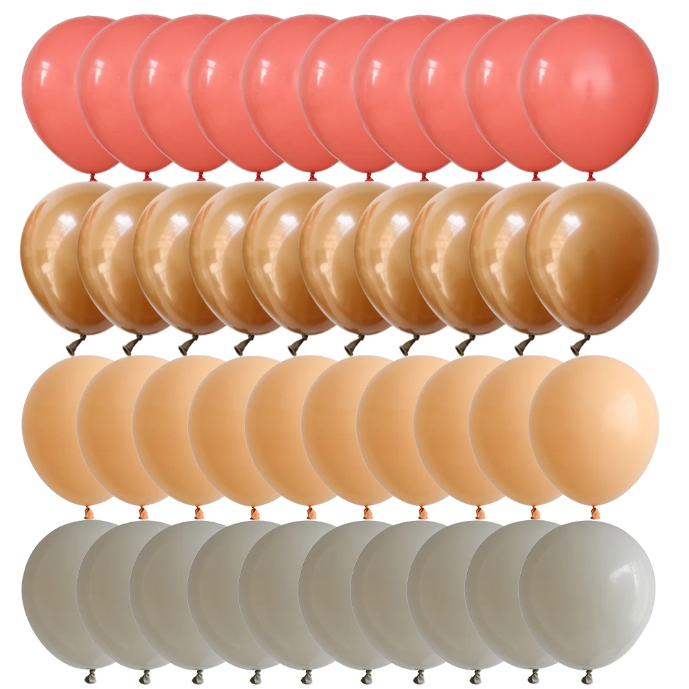 

40pcs Boho Balloons Set Dusty Pink Blush Brown White Sand Latex Ballon For Girls Baby Shower Garden Tea Party Wedding Decoration