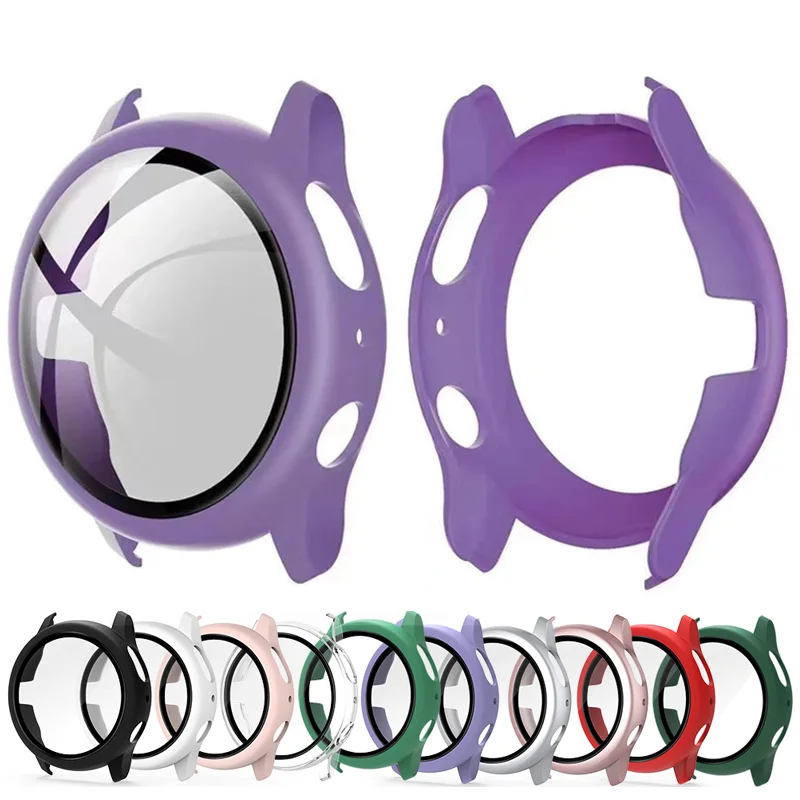 

Чехол из закаленного стекла для Samsung Galaxy Watch Active 2, 44 мм, 40 мм, полное покрытие, бампер, защитный чехол, защитная оболочка экрана