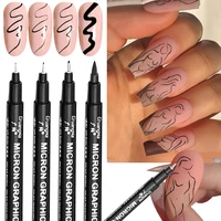nail graffiti pen nail art painting liner brush nail polish pen 3d abstract line flower sketch drawing tools diy nail supplies